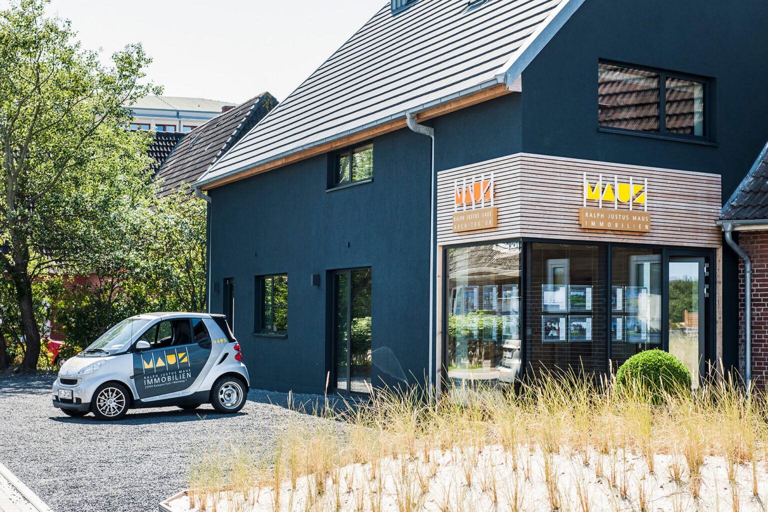 Büro von Maus Immobilien in der Listlandstraße 25 in List auf Sylt